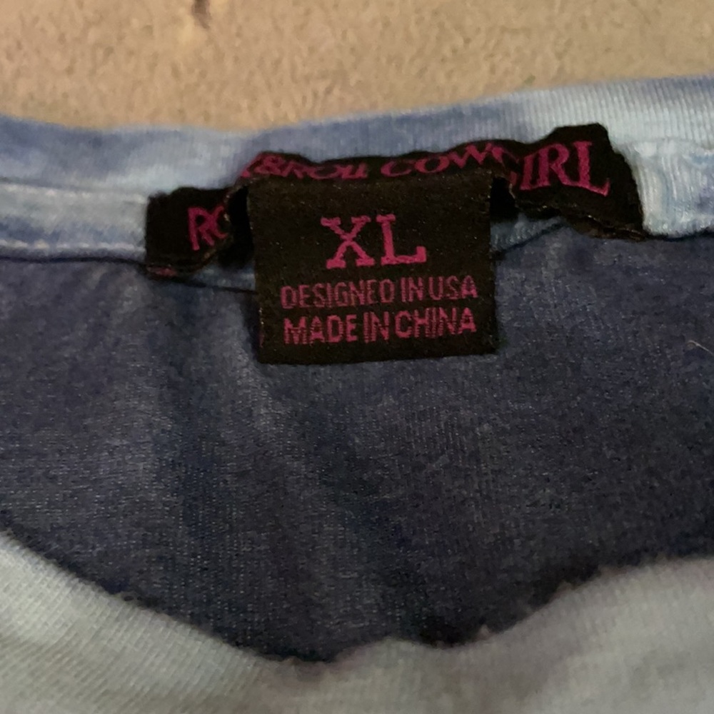 Rock & Roll Cowgirl Cropped Tee - Picture 2 of 3